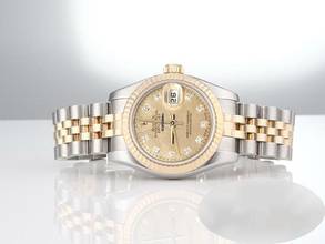 Thumbnail von Rolex Lady-Datejust 179173 Stahl Gelbgold 750 Goldust Diamanten Automatik Gold