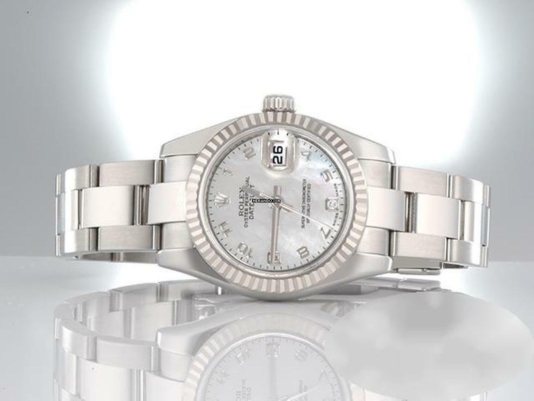 Thumbnail von Rolex Lady-Datejust Stahl Weissgold 750 179174 2016 Lc100 Goldust Diamanten Stainless Steel 18kt White Gold Oyster-band Chronometer