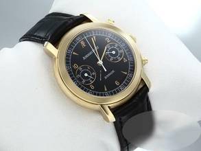 Thumbnail von Audemars Piguet Jules Audemars 25859ba Gelbgold 750 Chronograph 1999 Automatik 18kt Yellow Gold Black Dial