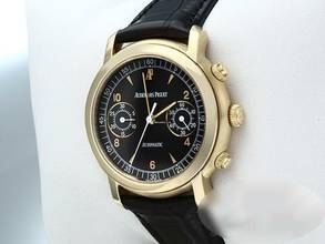 Thumbnail von Audemars Piguet Jules Audemars 25859ba Gelbgold 750 Chronograph 1999 Automatik 18kt Yellow Gold Black Dial