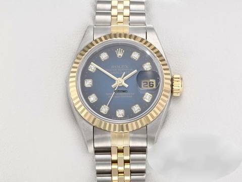  Rolex Lady-Datejust Edelstahl Gelbgold 750 Diamanten 2000 Automatik Gold Stahl Stainless Steel 18kt Yellow Gold Jubilé-band Chronometer Oyster 