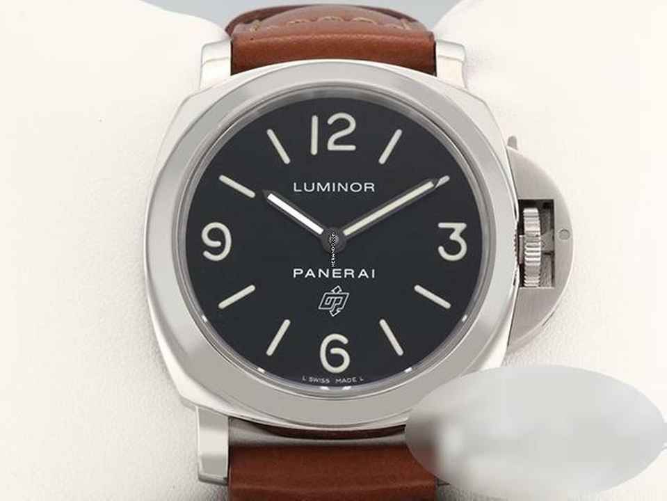  Panerai Luminor Base Logo Marina Base Logo 44mm Pam00000 2012 Edelstahl Handaufzug Steel Black Dial 
