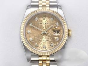 Thumbnail von Rolex Datejust 36 36mm 116233 2013 Diamanten Stahl Gelbgold 750 Automatik