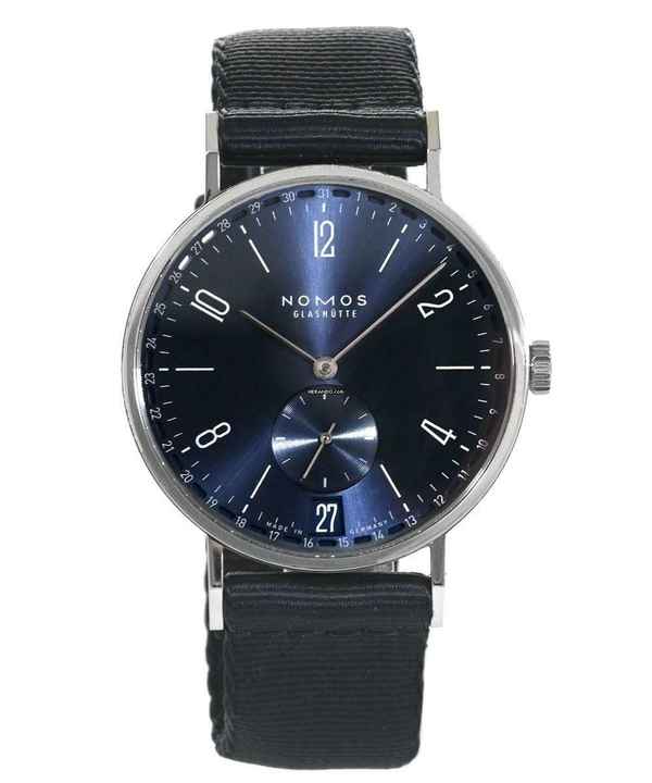  NOMOS Tangente 2Date blau Handaufzug Ref. 136 