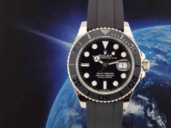  Rolex Yacht-Master 42 Oysterflex White Gold Like New Full Set 