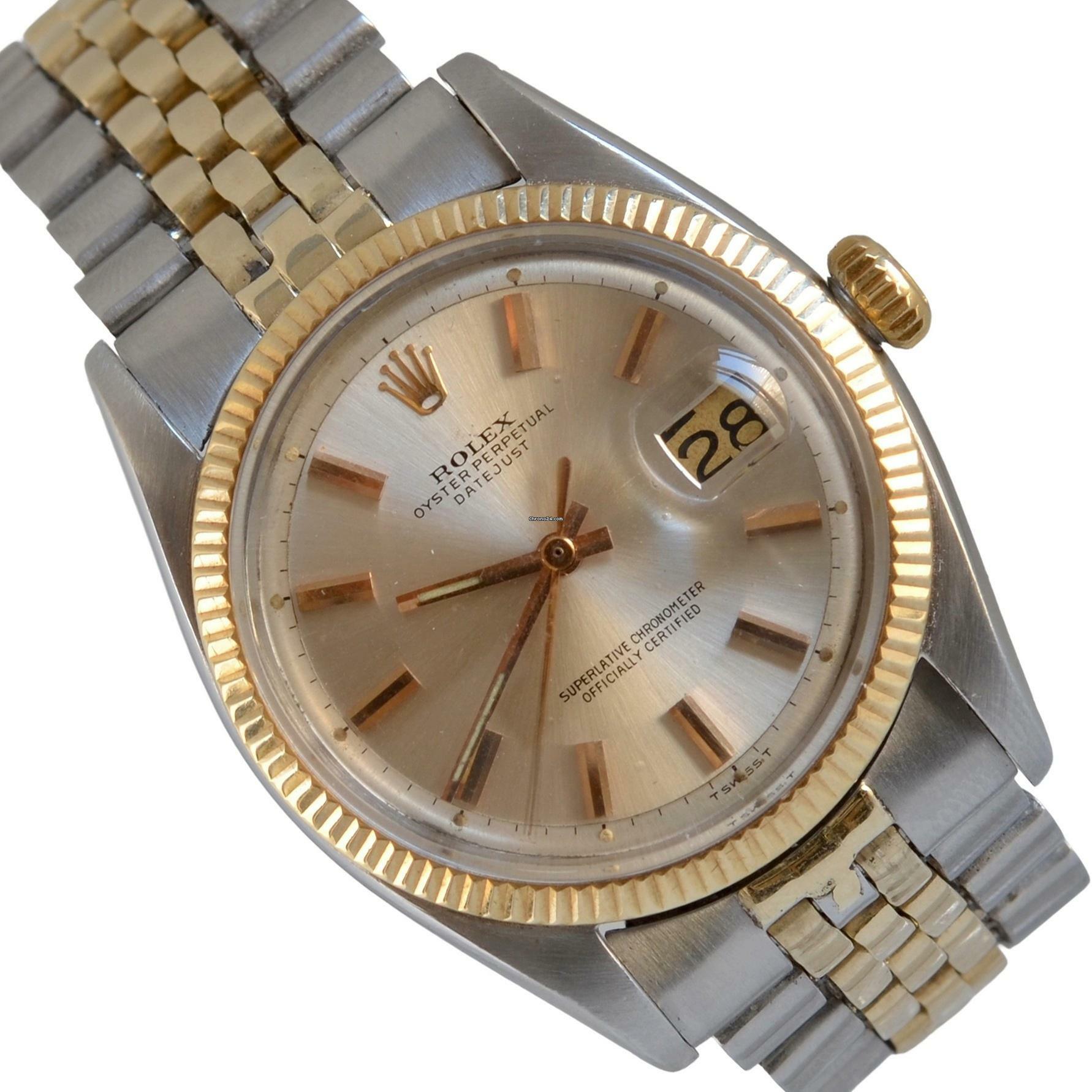  Rolex Datejust 36 6605 Champagne dial steel and yellow gold 18KT 1957’s 