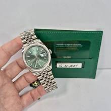 Thumbnail von Rolex Datejust 36 36mm Green Dial Jubilee Automático Completo