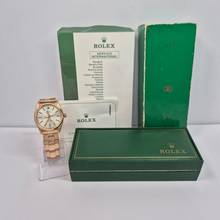 Thumbnail von Rolex Oyster Perpetual 34 34mm Full Rose Gold Vintage Automático Completo