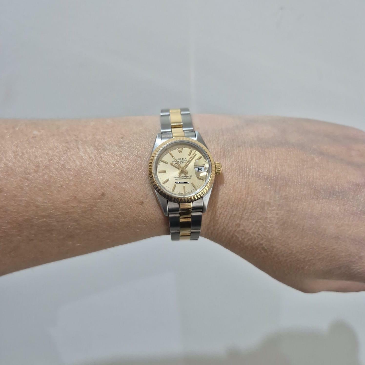 Thumbnail von Rolex Lady-Datejust Ouro & Aço 26mm Automático Completo