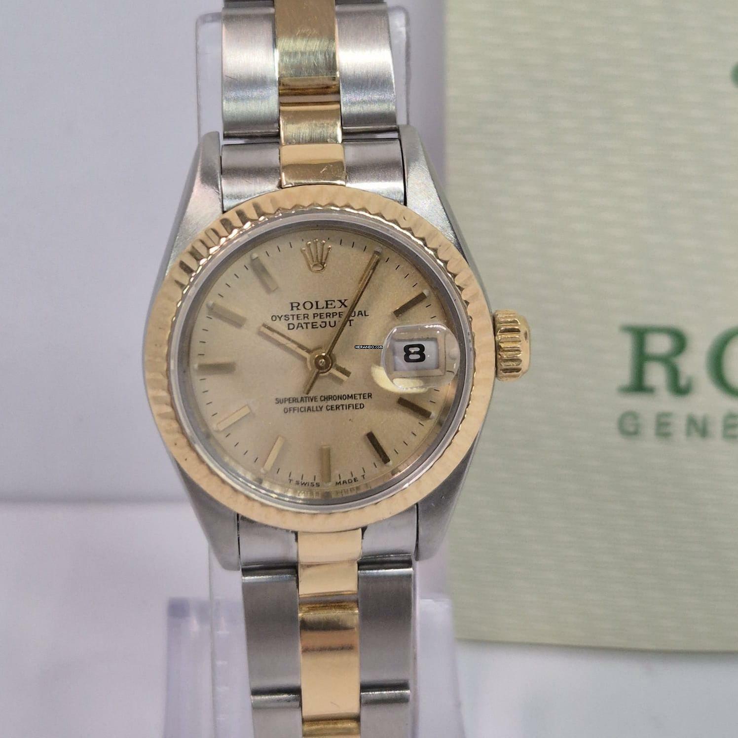 Thumbnail von Rolex Lady-Datejust Ouro & Aço 26mm Automático Completo