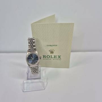  Rolex Oyster Perpetual 26 26mm Full Steel Blue Dial Automático Completo 