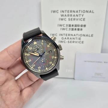 IWC Fliegeruhr Chronograph Top Gun Miramar Pilot Top Gun Miramar Flyback Cerâmica 44mm Automático Completo 