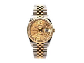 Thumbnail von Rolex Datejust 36 Oystersteel / Gelbgold Ref. 126233 Golden Palmenmuster Jubile-Band