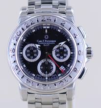 Thumbnail von Bucherer Patravi Chronograph GMT Automatic Stahl Black Steel 42mm Stahlband B+P