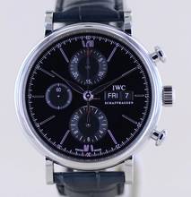 Thumbnail von IWC Portofino Chronograph Automatic black Dial Dresswatch 42mm B+P unworn