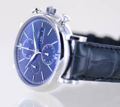 Thumbnail von IWC Portofino Chronograph Automatic black Dial Dresswatch 42mm B+P unworn