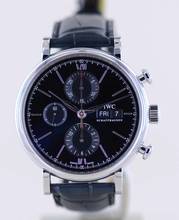 Thumbnail von IWC Portofino Chronograph Automatic black Dial Dresswatch 42mm B+P unworn