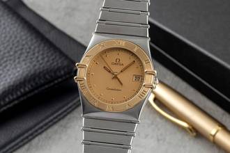 Thumbnail von Omega Constellation Date White Stahl / Gold Medium Size Ref. 396.1076 Klassiker