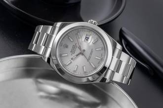 Thumbnail von Rolex Datejust II 41 Silver Dial Oyster Stahl Automatik Herrenuhr Ref 116300 Box