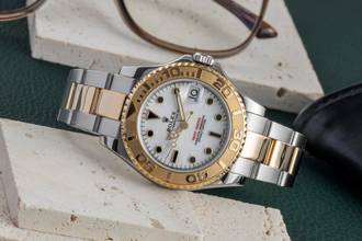 Thumbnail von Rolex Yacht-Master White Dial Stahl Gold Automatik Herrenuhr 168623