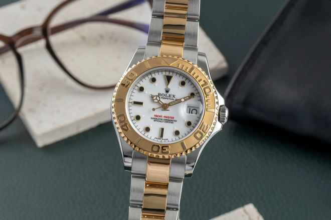  Rolex Yacht-Master White Dial Stahl Gold Automatik Herrenuhr 168623 