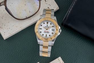 Thumbnail von Rolex Yacht-Master White Dial Stahl Gold Automatik Herrenuhr 168623