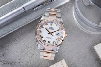Thumbnail von Rolex Datejust 36 Stahl / Gold Automatik Herrenuhr Roman Dial Ref. 126231 B&P 2019