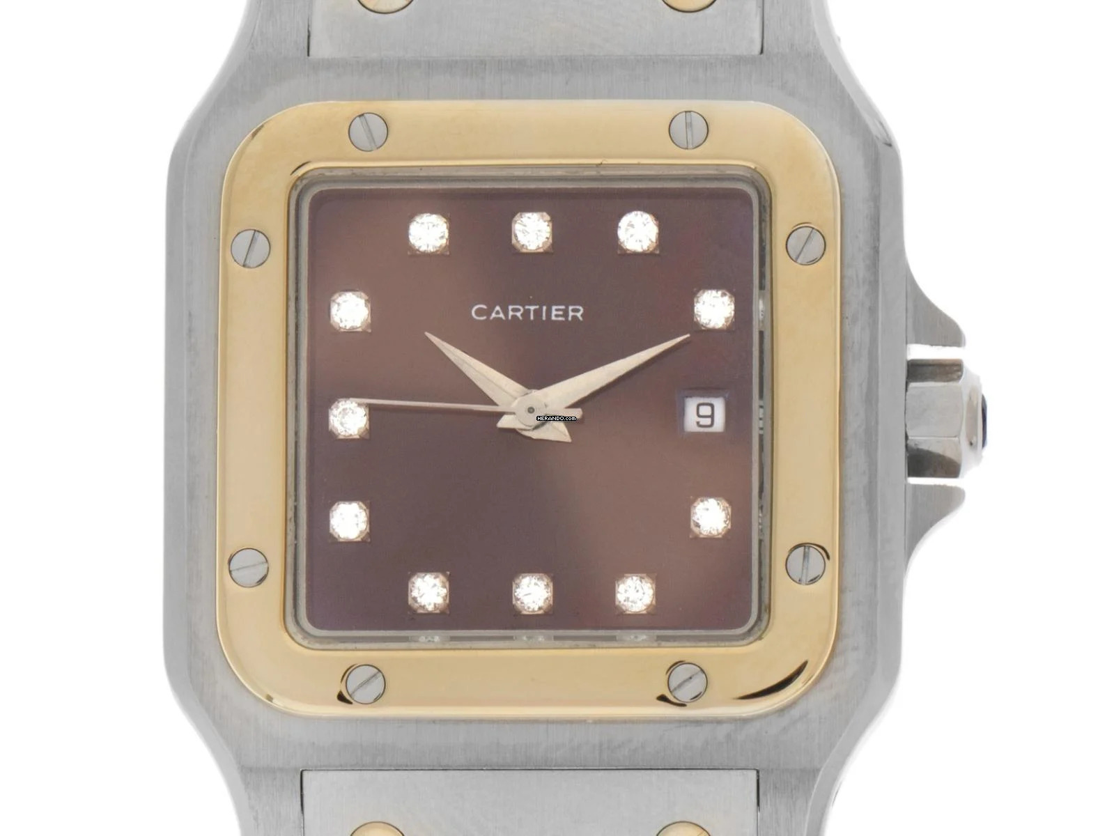  Cartier Santos Carree GM Großes Modell Ref.2961 1982 Full Set sehr gut Vintage 