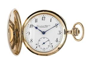 Thumbnail von IWC Pocket Watch Taschenuhr Savonette 14kt Gelbgold Handaufzug 48mm 1910 sehr gut Vintage