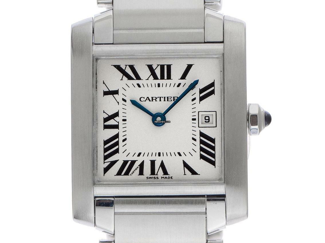  Cartier Tank Française MM Medium Modell Ref.2465 2007 original Box sehr gut Vintage 