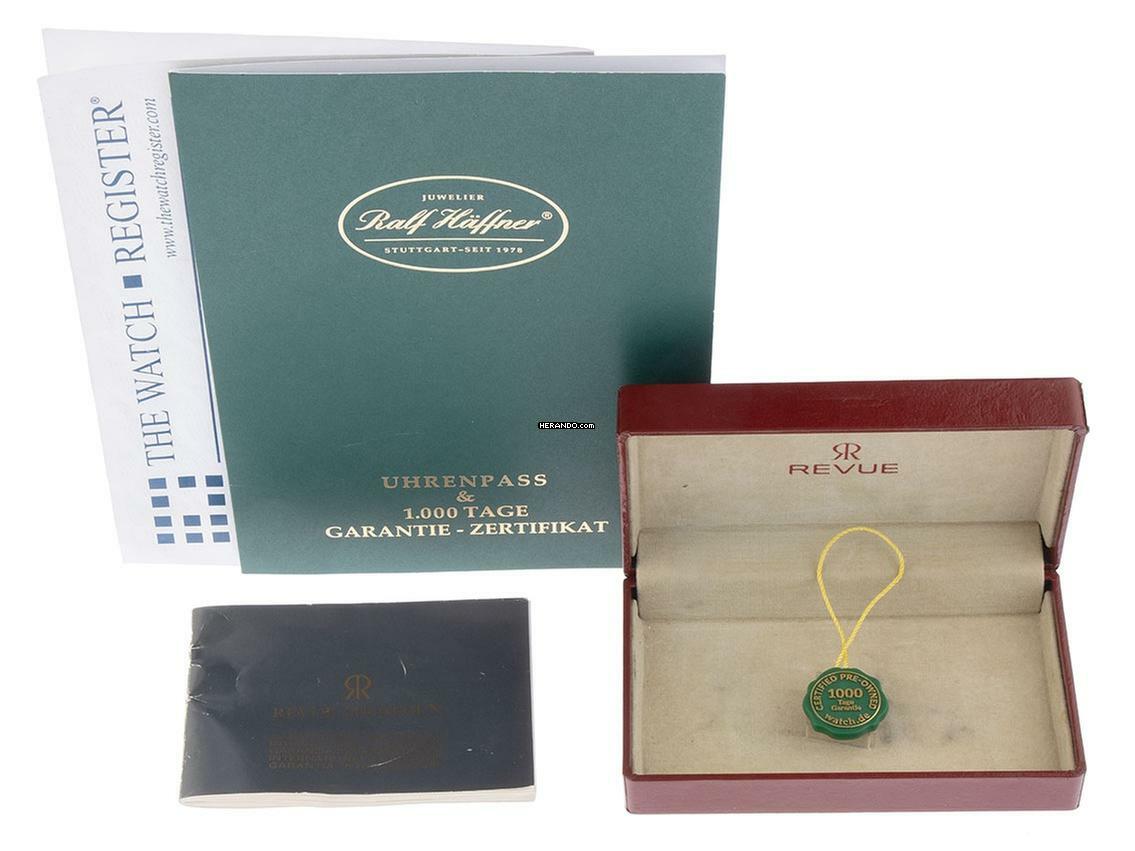 Thumbnail von Revue Thommen Hilton Chronografo Ref.86 1994 Full Set sehr gut Vintage