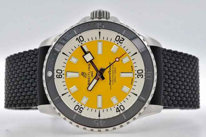  Breitling Superocean 42 A17375 Yellow Rubber Strap 