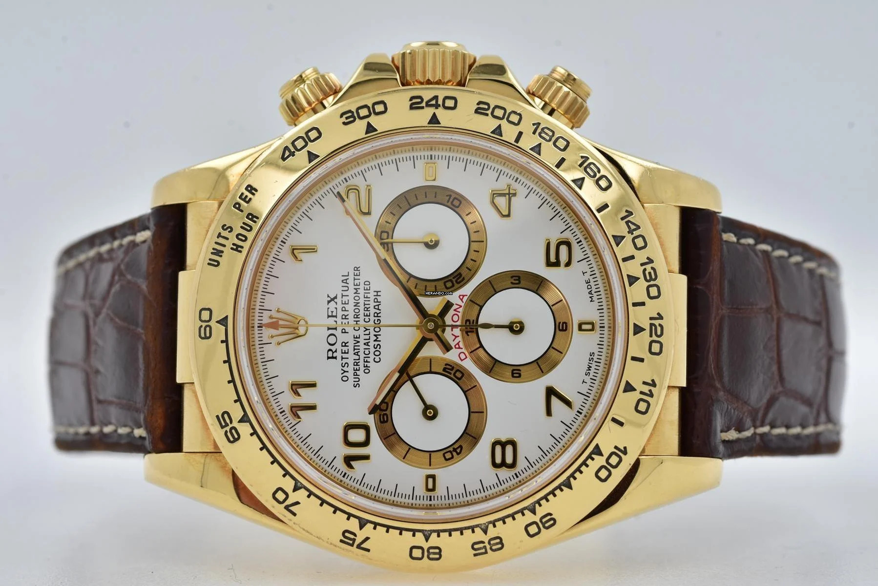 Rolex Daytona Cosmograph 18k Yellow Gold Zenith 16518 Vintage LC100