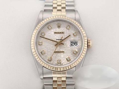  Rolex Datejust 36 36mm 16233 Diamanten Stahl Gelbgold 750 Automatik Stainless Steel 18kt Yellow Gold Jubilé-band Chronometer Oyster 