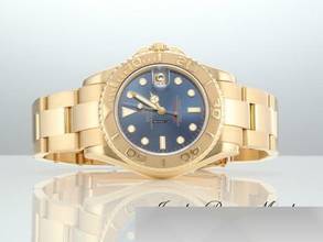 Thumbnail von Rolex Yacht-Master Medium Yachtmaster 35mm Gelbgold 750 68628 1997 Automatik Lady 18kt Yellow Gold Oyster-band Chronometer Blue Dial