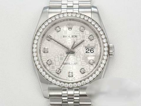  Rolex Datejust 36 36mm 116244 2018 Stahl Weissgold 750 Diamanten Automatik Stainless Steel 18kt White Gold Jubilé-band Chronometer Oyster 