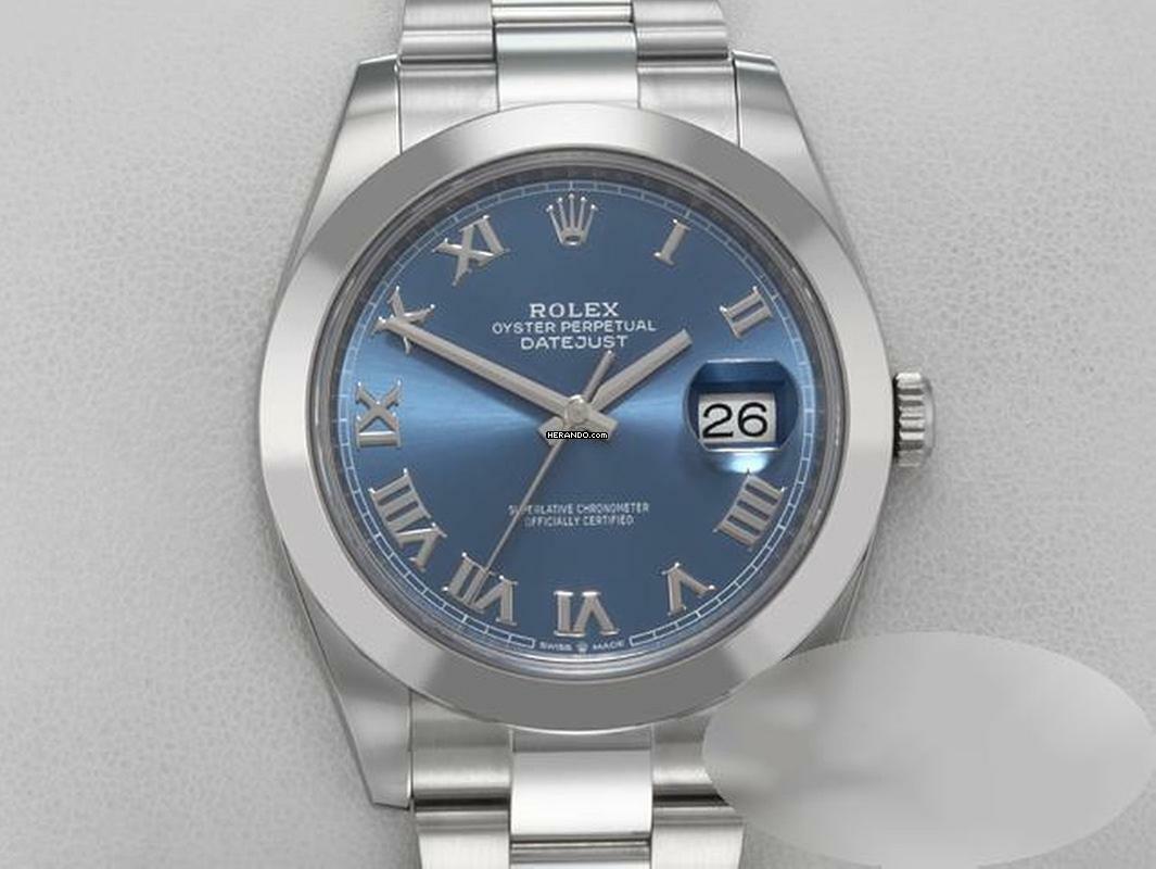 Rolex Datejust 41 41mm 126300 2022 Edelstahl Automatik Stahl Stainless Steel Oyster-band Chronometer Blue Dial 