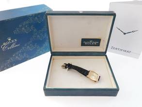 Thumbnail von Rolex Cellini 18 Karat Gelbgold Cellini Handaufzug medium Size 24 x 29 mm N.O.S. mit original 18 Kt Schließe Original Band und Box