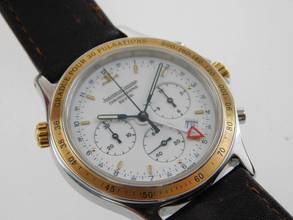 Thumbnail von Jaeger-LeCoultre Heraion Reveil Herrenuhr Chronograph Alarm im Top Zustand 36mm Stahl / Gold