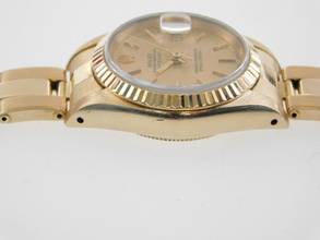 Thumbnail von Rolex Lady-Datejust 18 Karat Gelbgold Lady-Datejust mit Oysterband Box und Zubehör wie Neu von 1982 Saphirglas Schnellschaltung volles Band im Traumzustand !