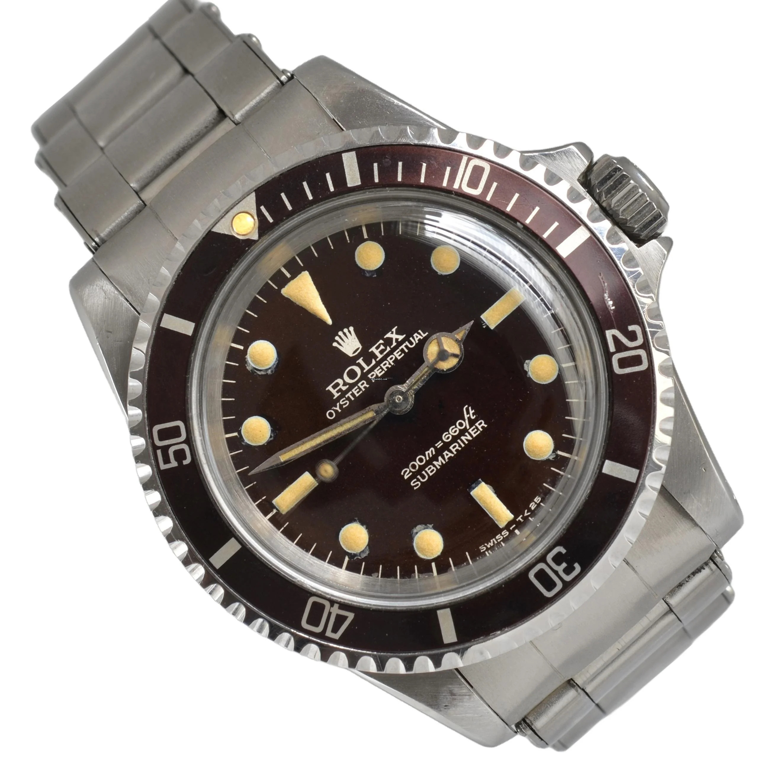Rolex Submariner (No Date) 5513 Bart Simpson brown dial 1967 Full Set TOP Condition