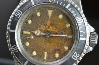 Thumbnail von Rolex Submariner (No Date) 5513 Meteorite brown caramel color dial 1965