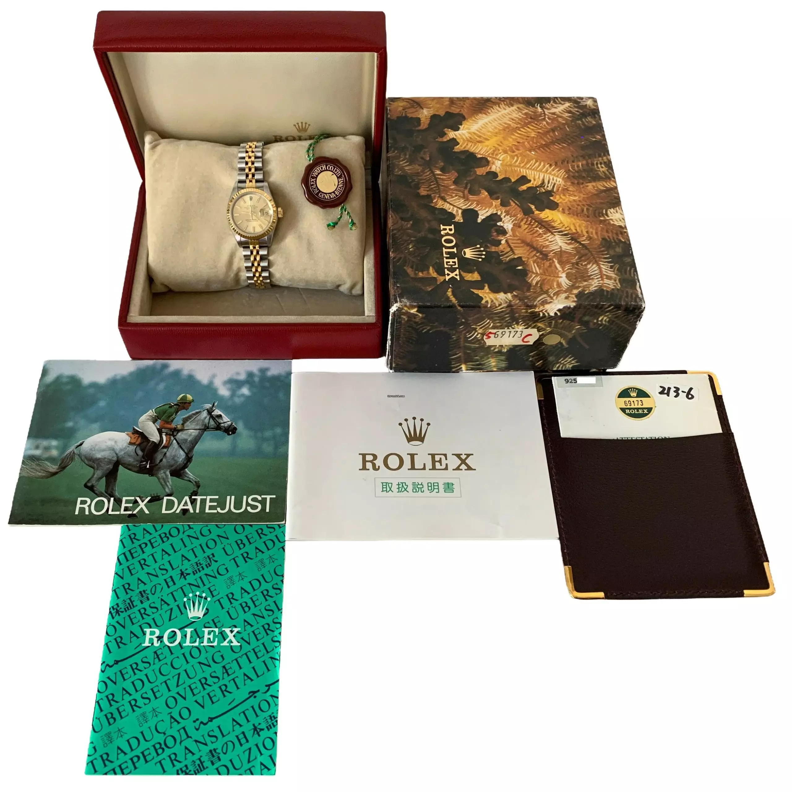  Rolex Lady-Datejust 69173 Ladies 26MM champagne dial Full Set 