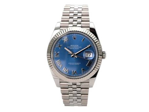  Rolex Datejust 41 Oystersteel Weißgold 126334 Blau Römisch Jubile-Band 