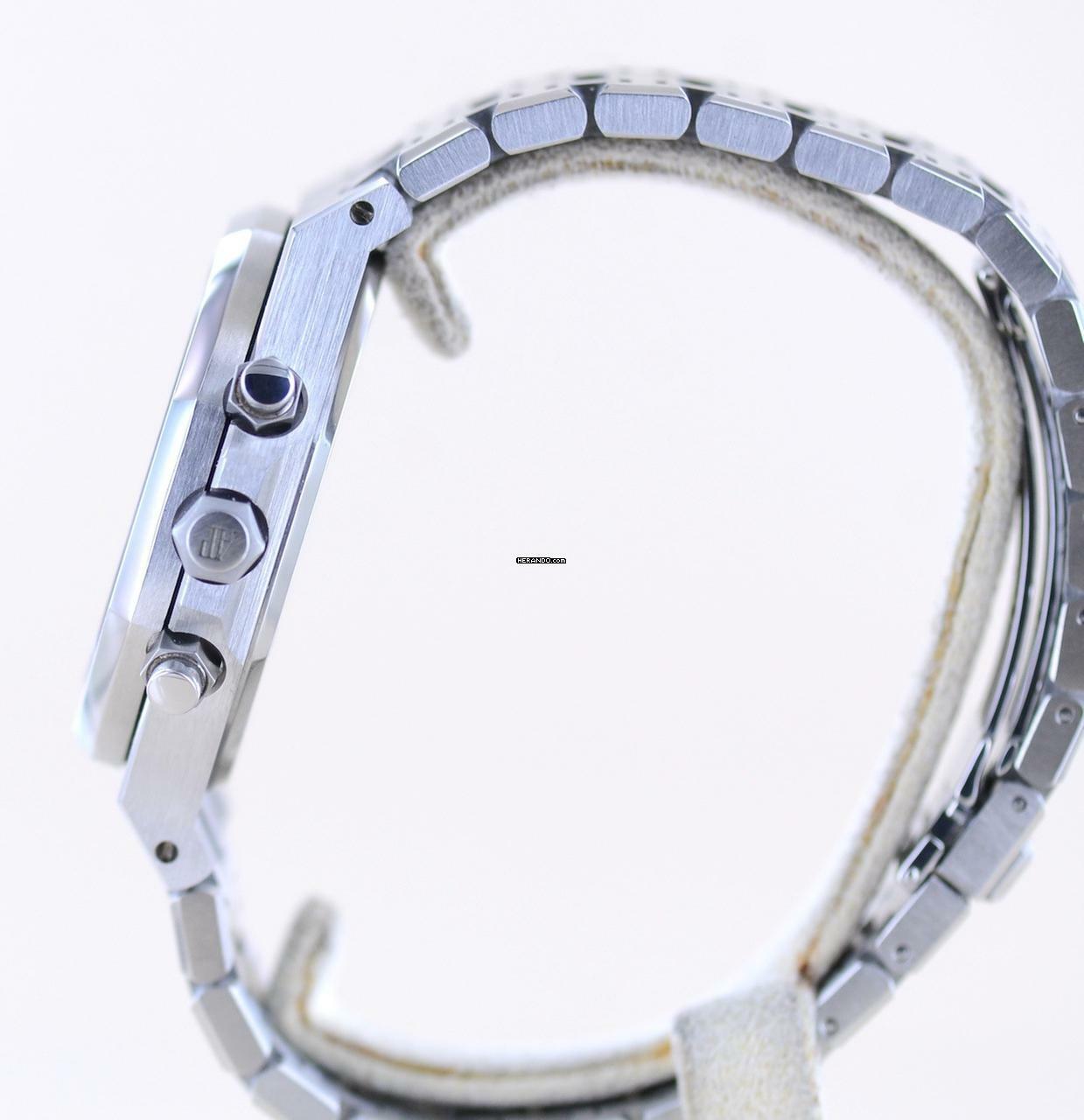 Thumbnail von Audemars Piguet Royal Oak Chronograph Stahl blue Dial Automatik 39mm rar TOP B+P