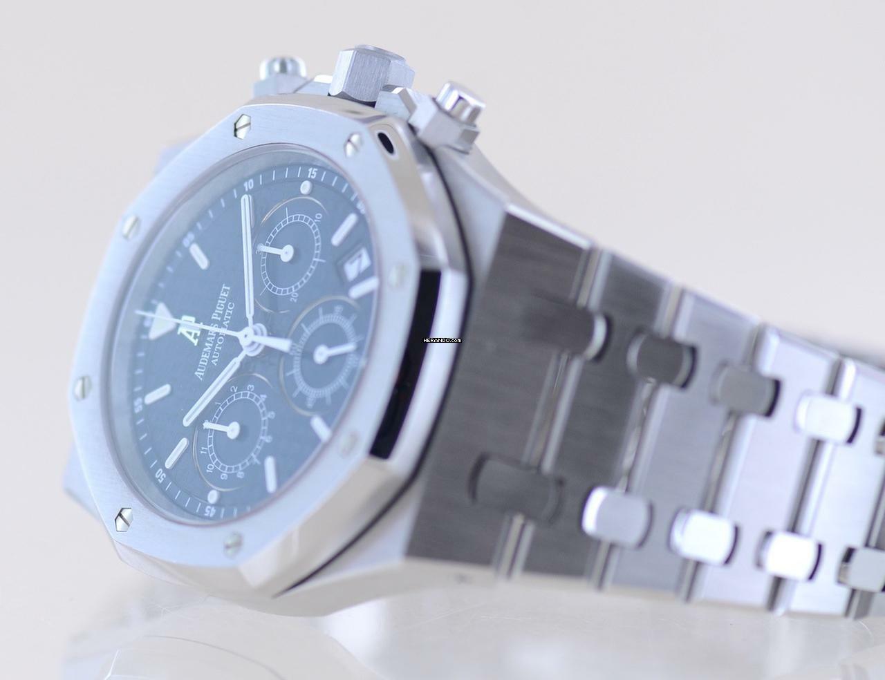 Thumbnail von Audemars Piguet Royal Oak Chronograph Stahl blue Dial Automatik 39mm rar TOP B+P