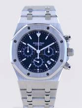 Thumbnail von Audemars Piguet Royal Oak Chronograph Stahl blue Dial Automatik 39mm rar TOP B+P