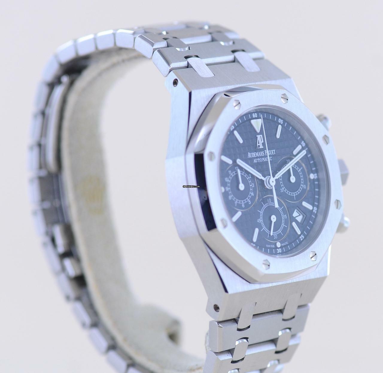 Thumbnail von Audemars Piguet Royal Oak Chronograph Stahl blue Dial Automatik 39mm rar TOP B+P