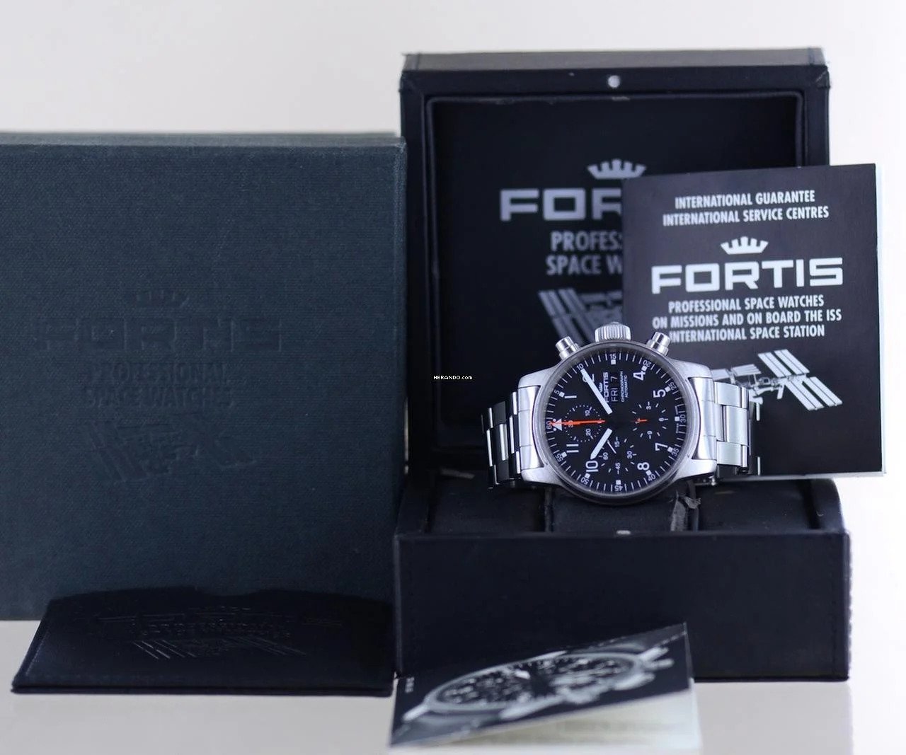 Thumbnail von Fortis Flieger (Submodel) Day Date Chronograph Automatic 7750 black Dial B+P