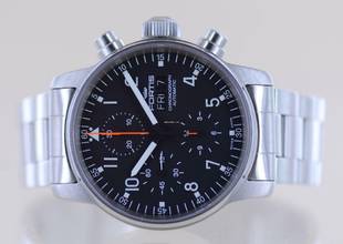 Thumbnail von Fortis Flieger (Submodel) Day Date Chronograph Automatic 7750 black Dial B+P